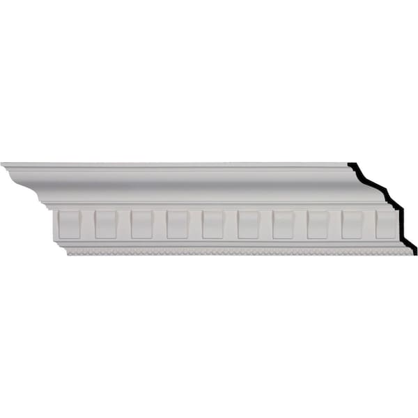 Ekena Millwork SAMPLE - 7 1/4"H x 5"P x 8 5/8"F x 12"L, (2 3/4" Repeat), Nouveau with Bead Crown Moulding SAMPLE-MLD07X05X08NO - main
